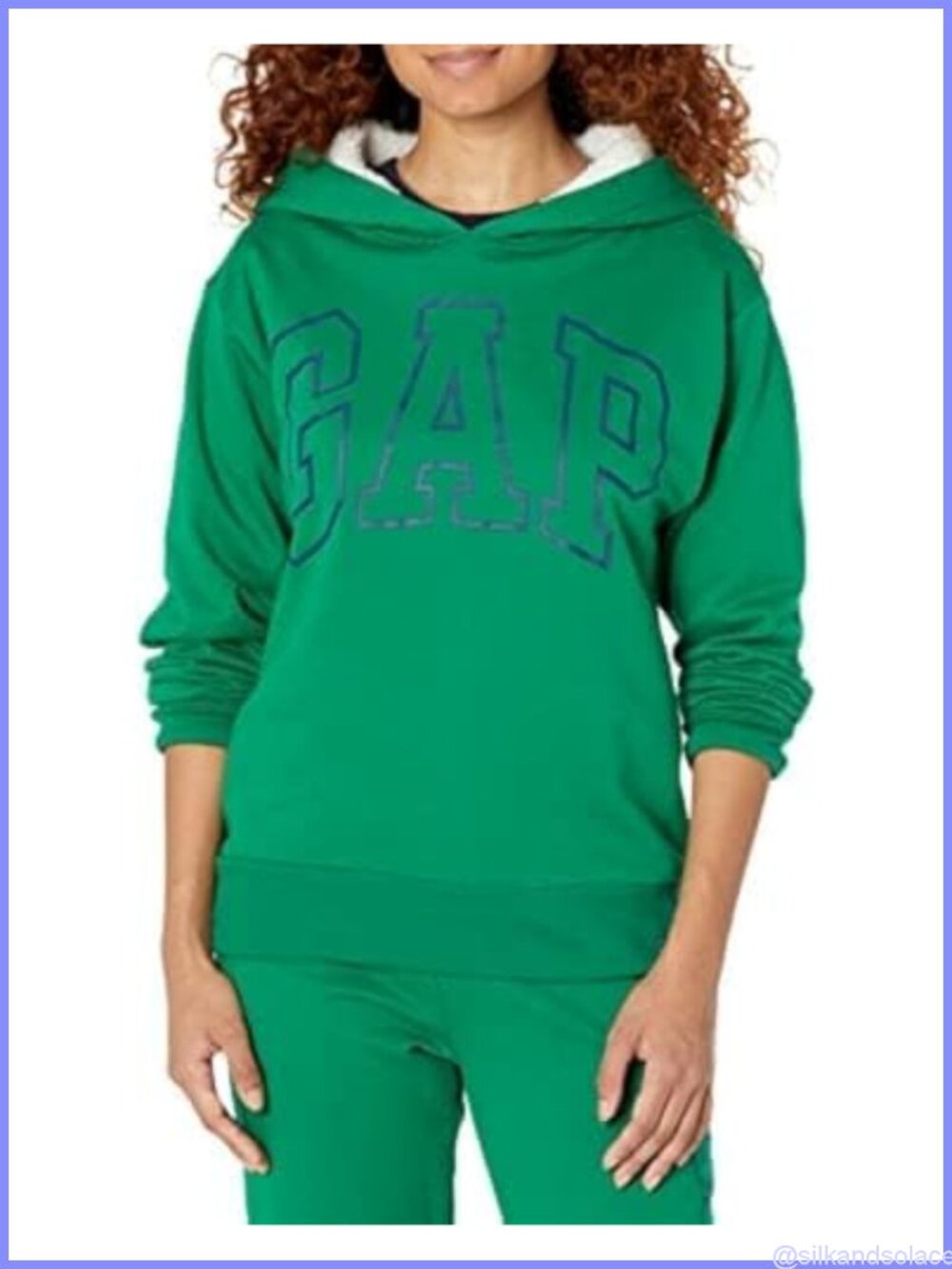 Sherpa Lined Hooded Sweatshirt Pullover Long Sleeve Casual Top